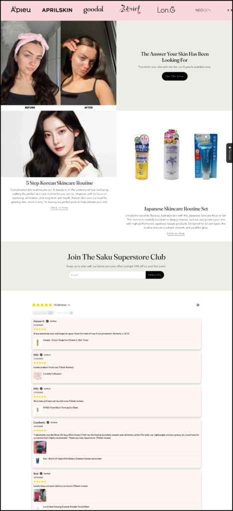 Case Studies Saku Superstore Website