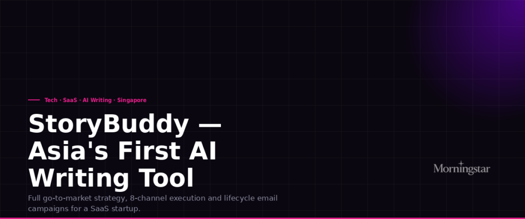 Launching Asia's First AI Writing Tool — StoryBuddy's Full Go-To-Market Strategy & 8-Channel Execution storybuddy hero banner