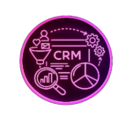 crm automation with neon elements