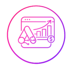 neon google ads icon with glow
