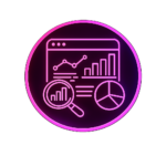 neon web analytics dashboard icon